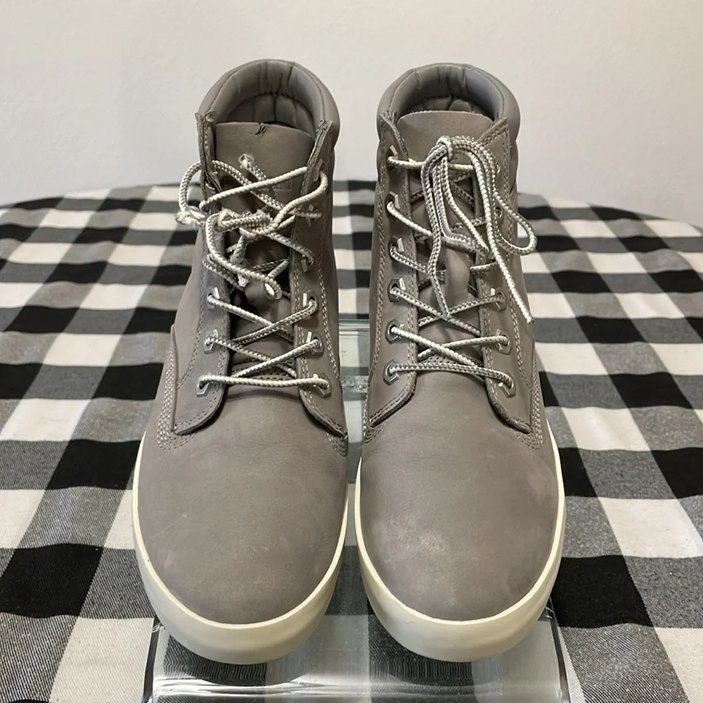 Timberland Dausette Gray Leather Nubuck High Boot Ortholite A1H26 Sneaker Shoe 7